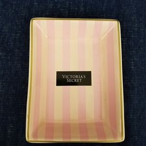 Victoria Secrets Vanity Tray Pink And White Stripe